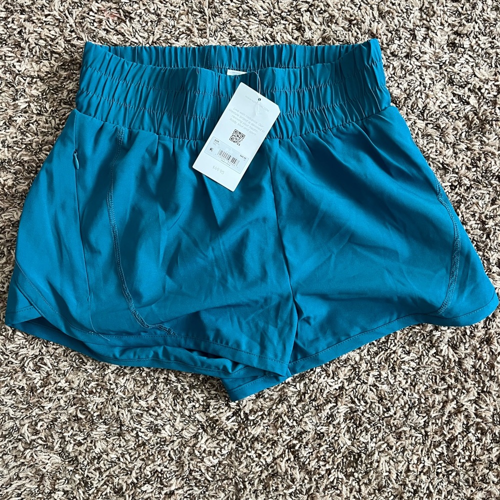Altar'd State Blue Athletic Shorts with Elastic Waistband and Lightweight Fabric